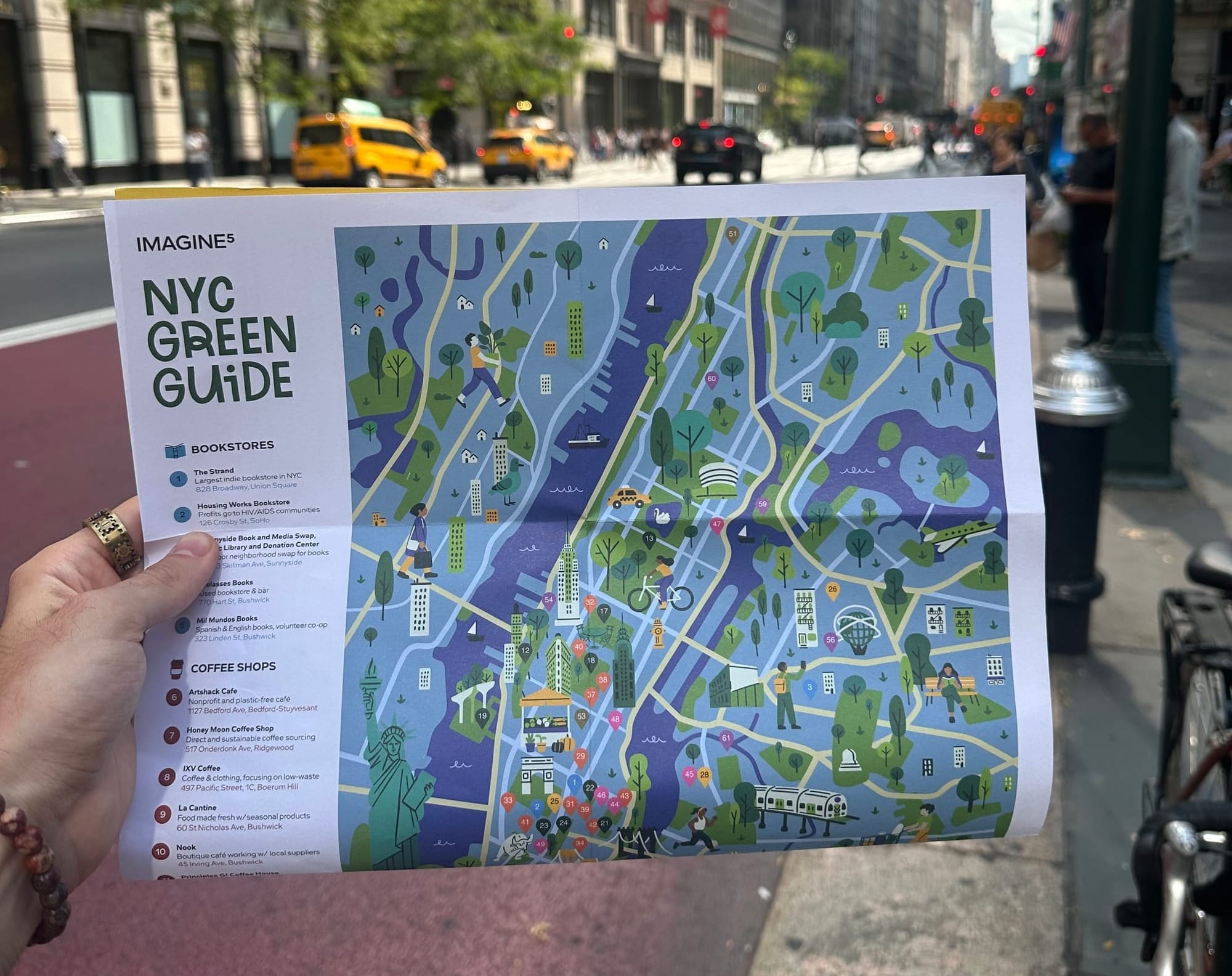 A map of planet-friendly spots in NYC